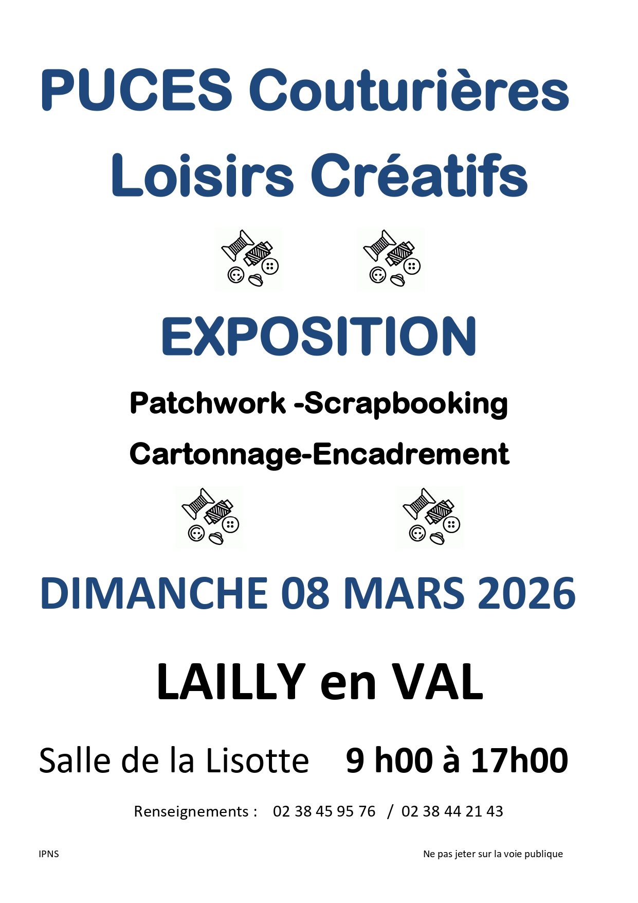 Puces couturières - Affiche - 08.03.26